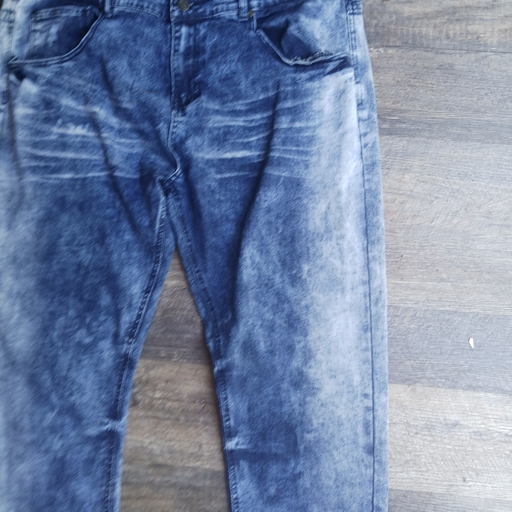 Encrypted Jeans Mens 44 x 30 Blue Straight Casual Faded Style 1020300,-mw-f5